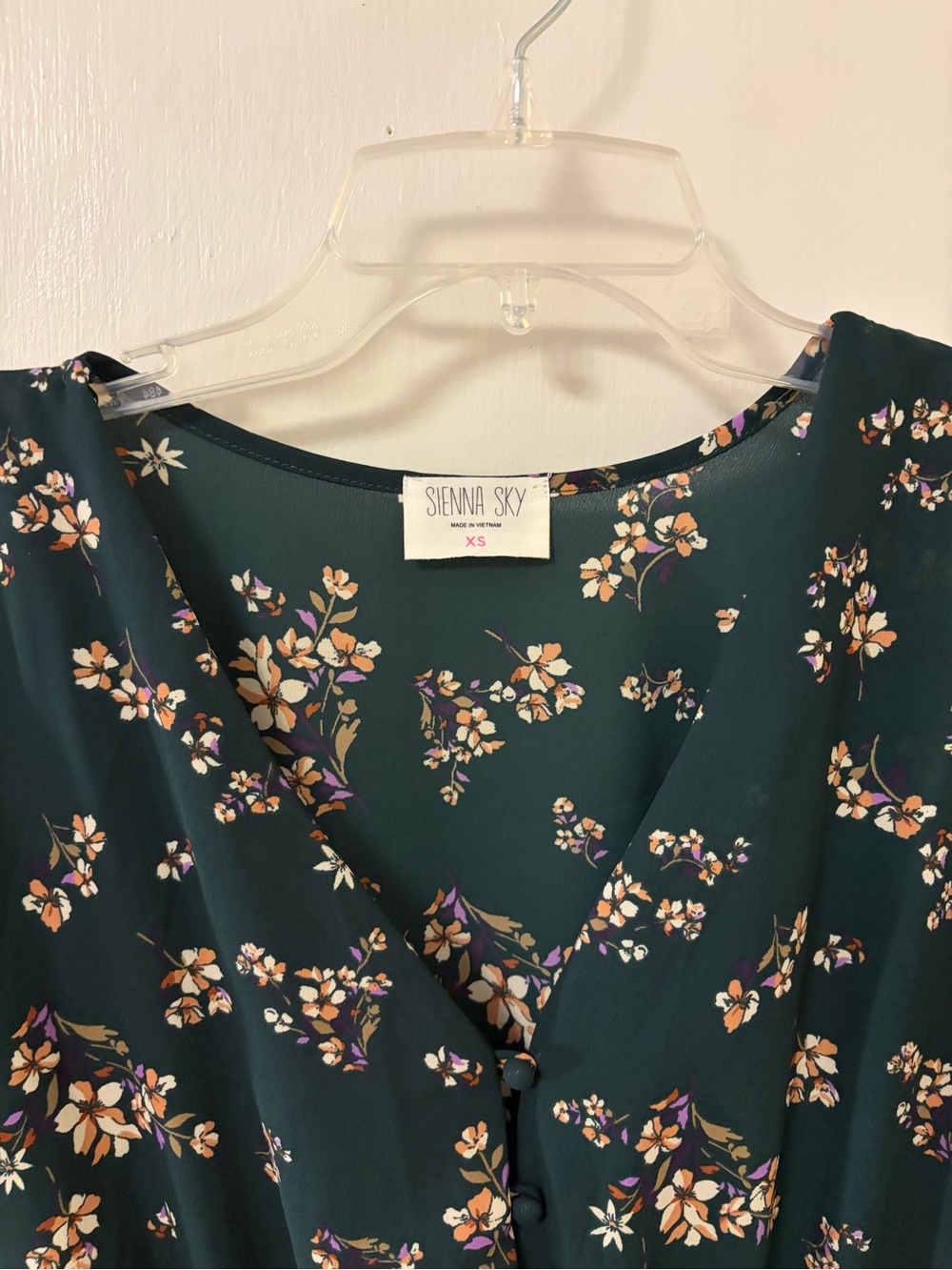 Sienna Sky Dark Green Floral Blouse